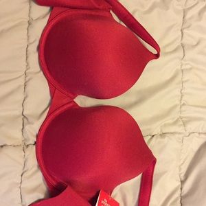 Spanx 34DD Red Bra, full coverage, NWT